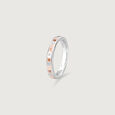 Soft Contemporary Mother of Pearl Silver Ring,,hi-res view 3