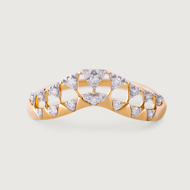 Modern Vanki Gold & Diamond Finger Ring,,hi-res image number null