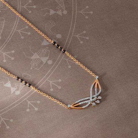 Flight of Elegance 14 Kt Gold and Diamond Mangalsutra