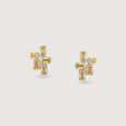 Sunny Bloom Silver Stud Earrings,,hi-res view 3