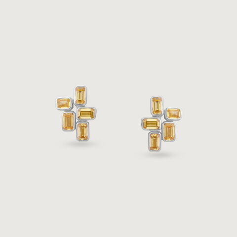 Sunny Bloom Silver Stud Earrings