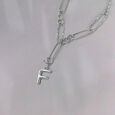 Graceful Initial F Silver Charm,,hi-res view 1