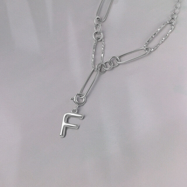 Graceful Initial F Silver Charm,,hi-res image number null