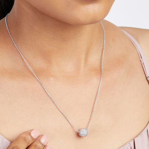 Icy Gem Silver Necklace