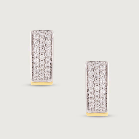 Modern Luxe Gold & Diamond Hoop Earrings