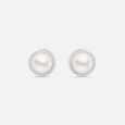 Luxe Pearl Silver Stud Earrings,,hi-res view 3