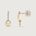 14KT Jingle Jangle Diamond Hoop Earrings,,hi-res view 2