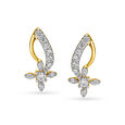 14KT Yellow Gold Diamond  Stud Earrings,,hi-res view 1