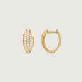 Radiant Linear Diamond Hoop Earrings,,hi-res view 5