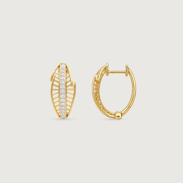 Radiant Linear Diamond Hoop Earrings,,hi-res image number null