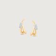Sleek Rhythm Diamond Hoop Earrings,,hi-res view 3