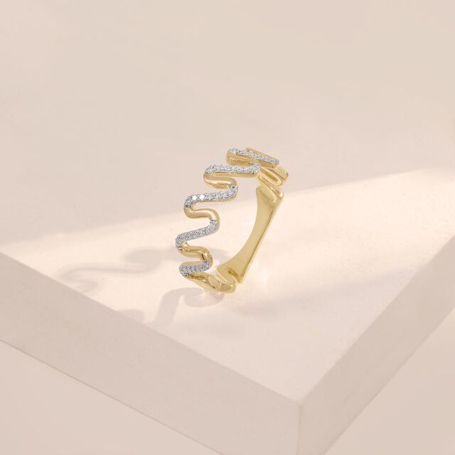 Waveform Glow Diamond Ring,,hi-res image number null