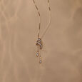 Spiral Serenade 14 Kt Gold & Diamond Necklace,,hi-res view 1