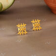 Whirls of Warli 22KT Gold Stud Earrings,,hi-res view 1