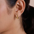 Vibrant Mosaic Multicolour Hoop Earrings,,hi-res view 2