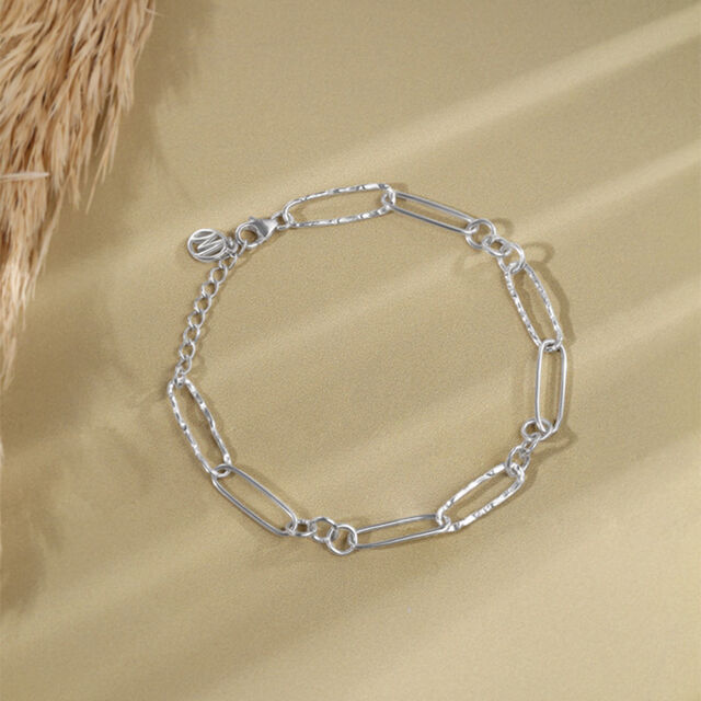 Bold Textured Silver Bracelet,,hi-res image number null