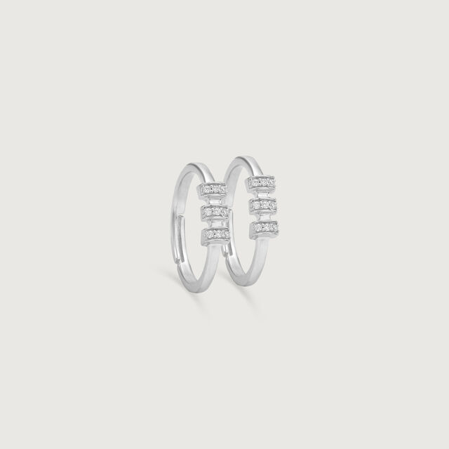 Radiant Spark Silver Toe Rings,,hi-res image number null