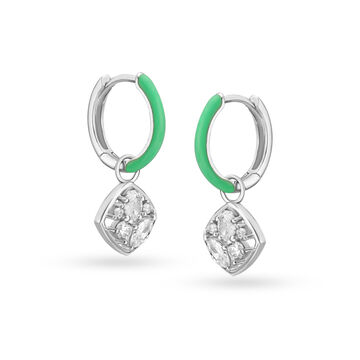 925 Silver Graceful Glam Hoop Earrings
