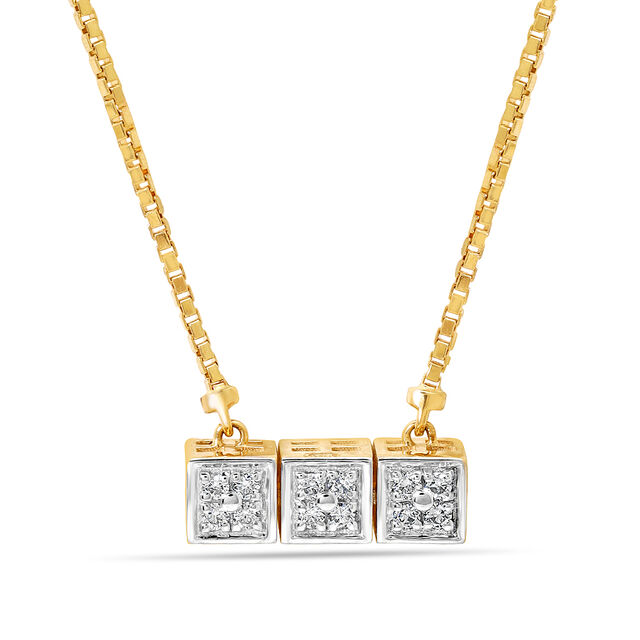 14KT Yellow Gold Ethereal Flow Diamond Necklace,,hi-res image number null