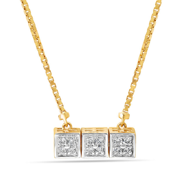 14KT Yellow Gold Ethereal Flow Diamond Necklace,,hi-res view 3