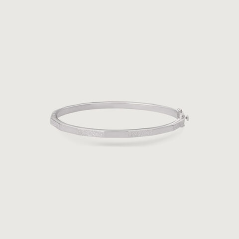Edgy Angular Silver Bangle