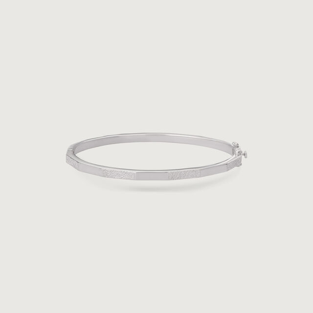 Edgy Angular Silver Bangle,,hi-res image number null