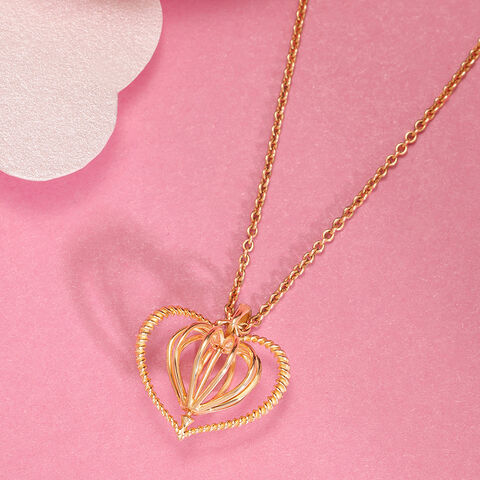 Dangling Hearts 14KT  Gold Pendant for Her