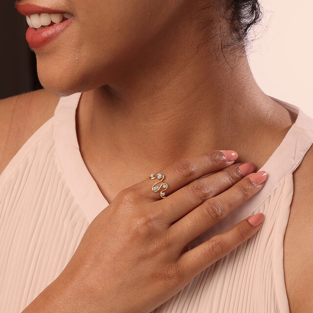 Harmony River 14 Kt Gold & Diamond Ring,,hi-res image number null