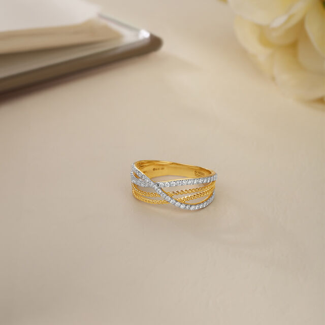 Infinite Shimmer 14KT Gold & Diamond Ring,,hi-res image number null