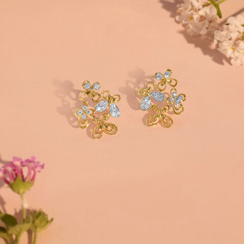 Butterfly Garden Diamond Stud Earrings