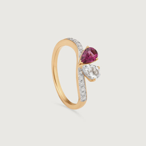 Rosy Toi et Moi Diamond & Gold Ring