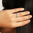 Dual Glam Silver Finger Ring,,hi-res view 2