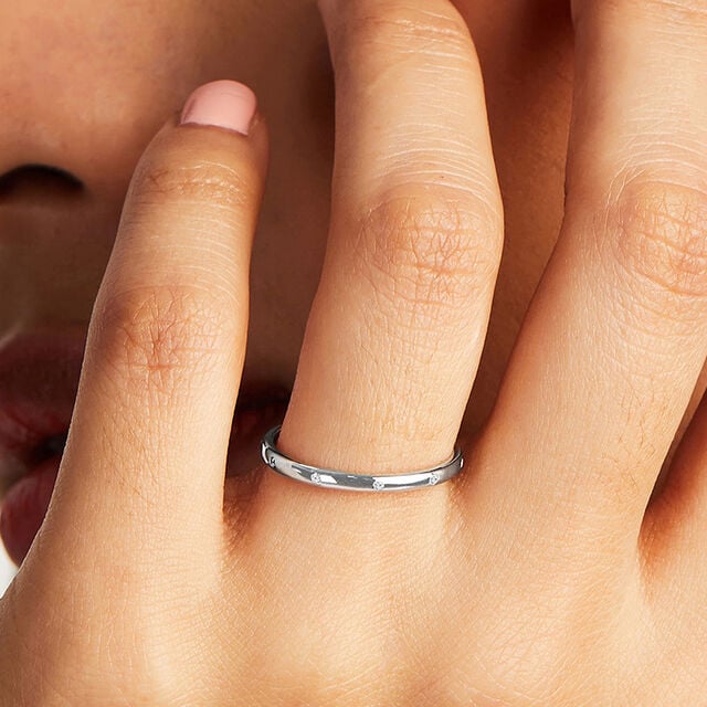 Chic Minimalist Silver Finger Ring,,hi-res image number null