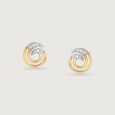 Enso Aura 14 Kt Gold & Diamond Stud Earrings,,hi-res view 3