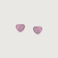 Cheeky Heart Silver Earrings and Necklace Set,,hi-res view 6