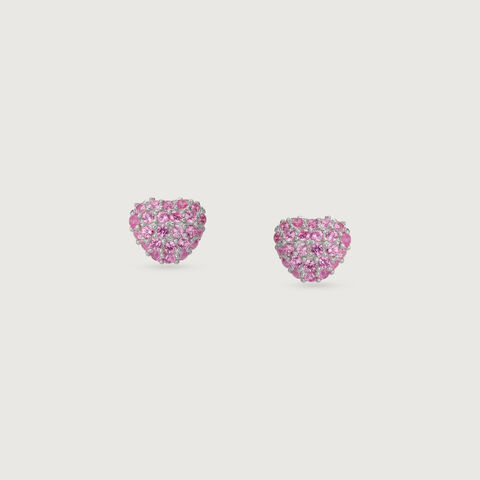 Cheeky Heart Silver Earrings and Necklace Set