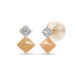 14KT Yellow Gold Hill Top Harmony Diamond Stud Earrings,,hi-res view 2