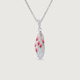 Blush Wing Silver Pendant,,hi-res view 3