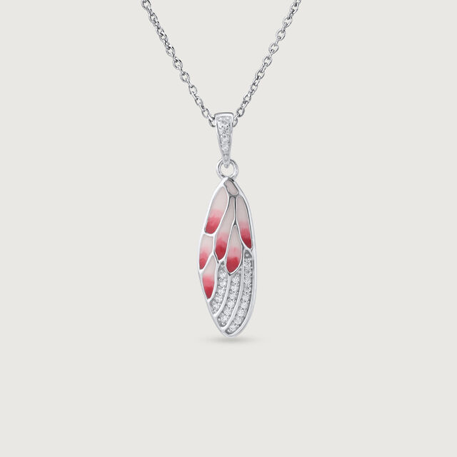 Blush Wing Silver Pendant,,hi-res image number null