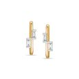 14KT Yellow Gold Minimal Chic Enchanted Diamond Hoop Earrings,,hi-res view 1