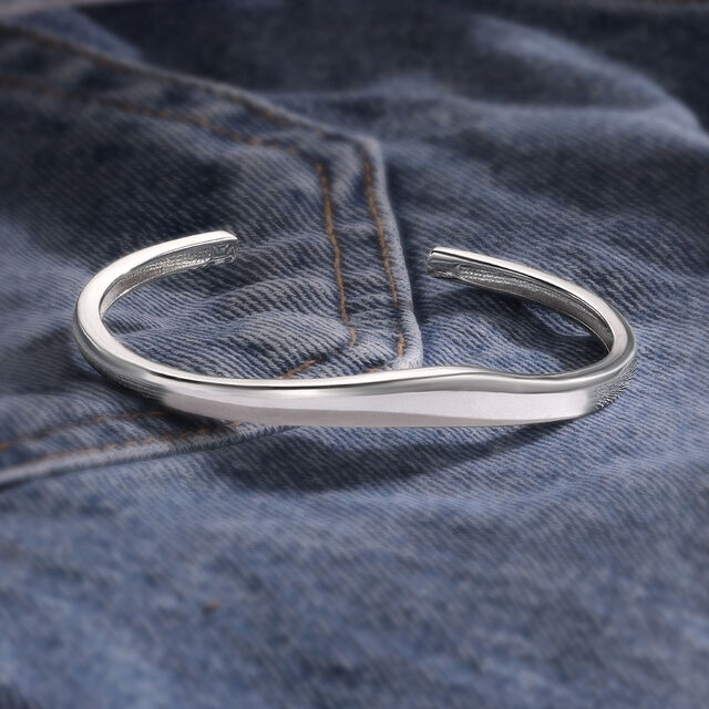 Fluid Curve Silver Kada,,hi-res image number null