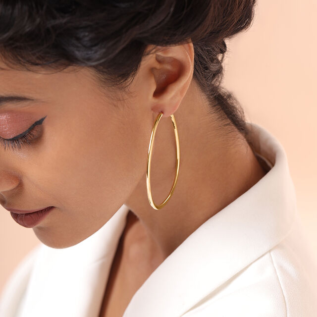 Minimalist Chic 18KT Gold Hoop Earrings,,hi-res image number null