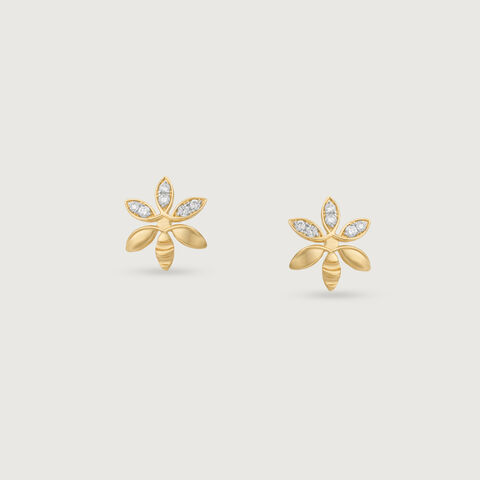 Light Buzz Diamond Stud Earrings