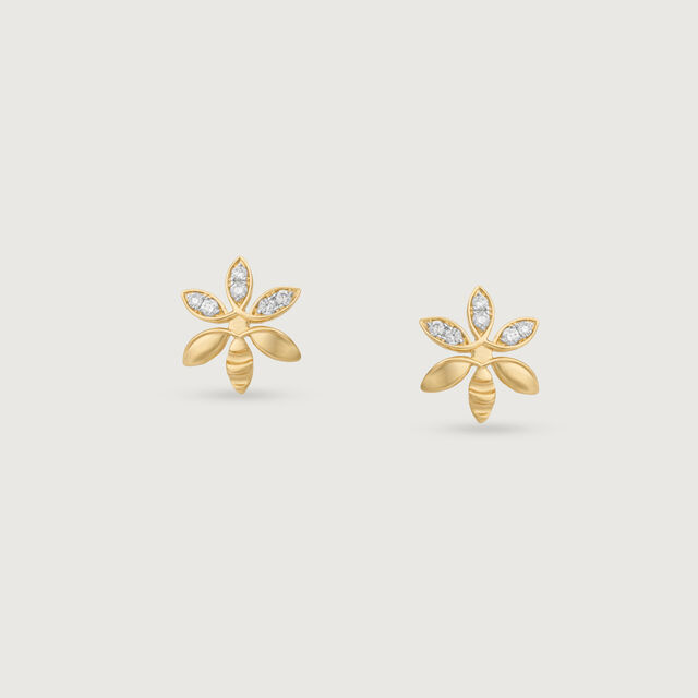 Light Buzz Diamond Stud Earrings,,hi-res image number null