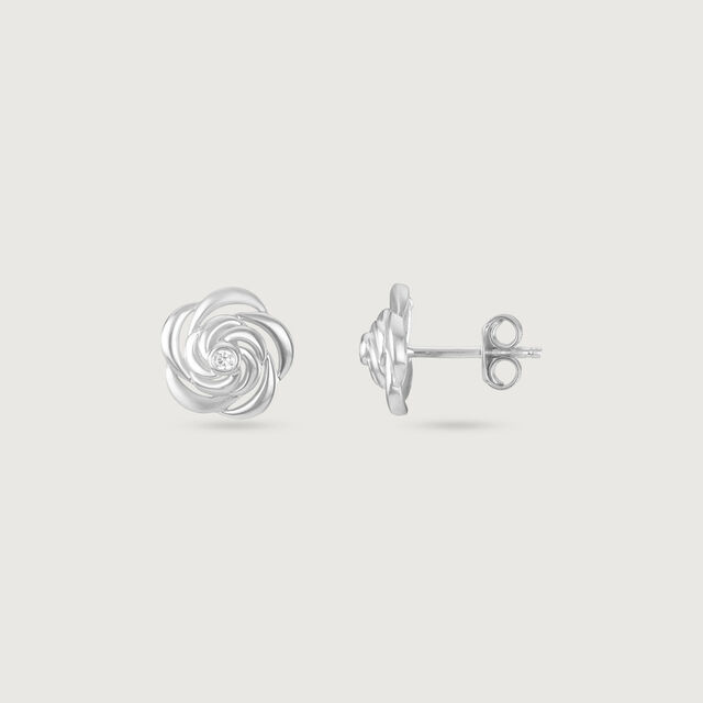 Classic Beam Silver Stud Earrings,,hi-res image number null