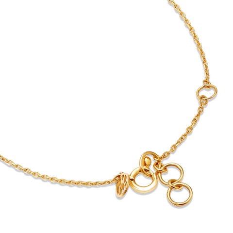 14KT Yellow White Gold Multi Charm Evil Eye Bracelet