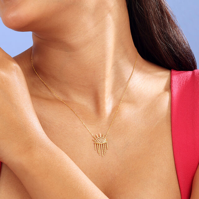 Radiant Horizon Gold Necklace,,hi-res image number null