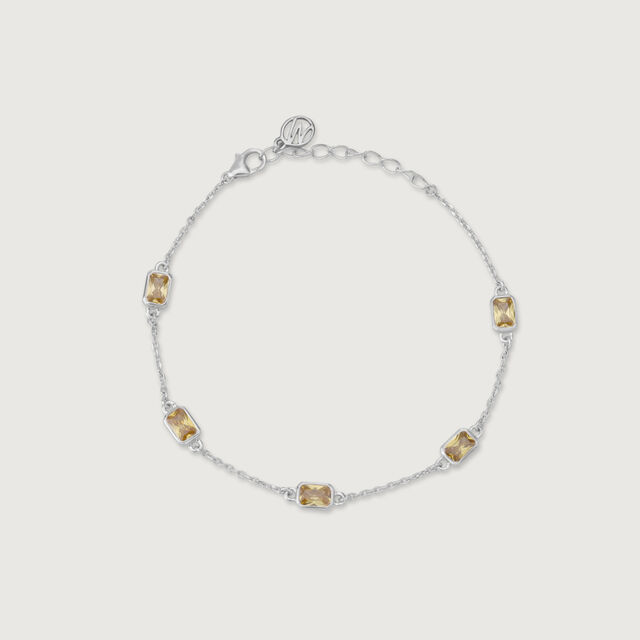 Golden Gleam Silver Bracelet,,hi-res image number null