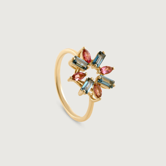 Blush Glow Tourmaline & Gold Finger Ring,,hi-res image number null