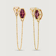Dazzling Beauty 18KT Pink Sapphire Modular Drop Earrings,,hi-res view 6